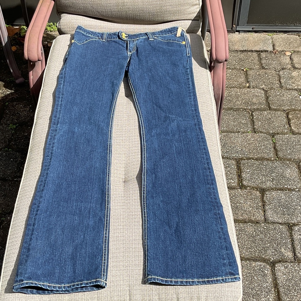 TWISTED HEART Flare Blue Jeans
